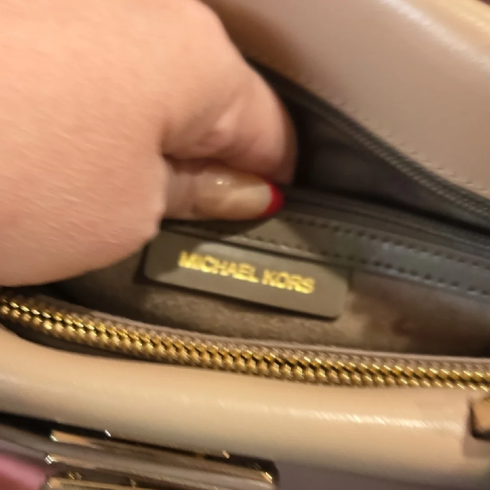 Michael Kors Tan and Gray Satchel